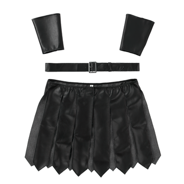 Black Male Sexy Roman Gladiator Costume / Gladiator Design Underwear Skirts With Belt - EVE's SECRETS